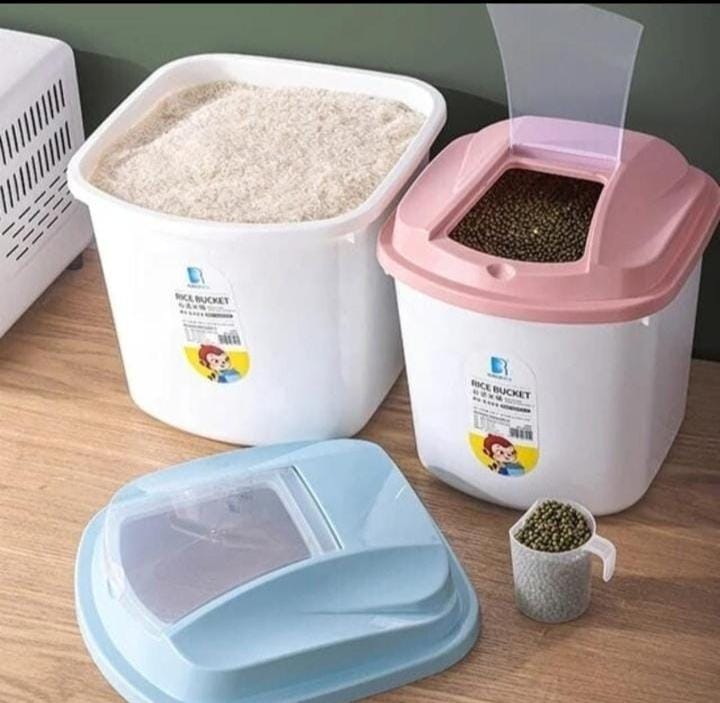 Cereal Container Cereal Storage Box Rice Bucket Household Kitchen Moisture-proof Sealed Rice Storage Box Flour Bucket Storage Tank Storage Box Rice Cylinder Cereal Dispensers