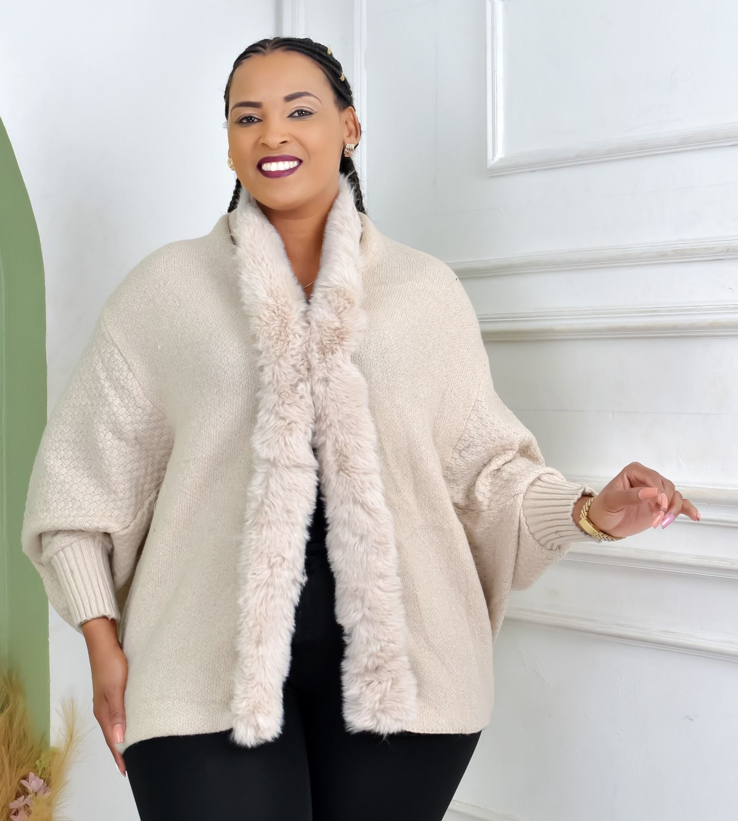 2025 High quality Fashion Winter Women Sweatshirt Poncho Solid Color Cloak Cape Turtle Neck top