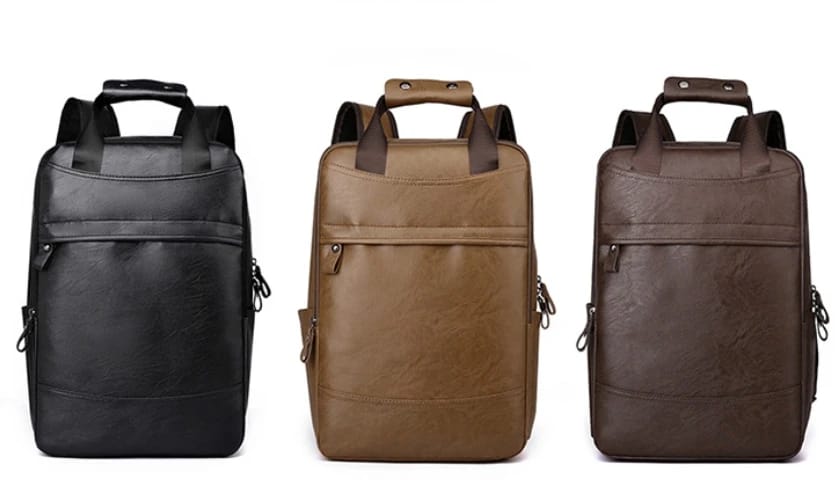 2025 High quality Unisex Business Casual Backpacks Travel Bag Black Leather Men's Fashion Shoulder Bags, Durable and Fashionable Bags