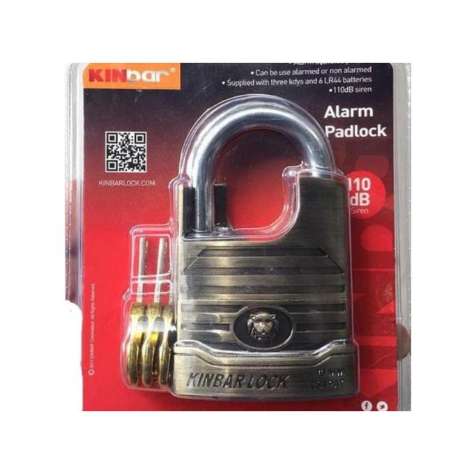 Kinbar Padlock  Alarm High Quality Alarm Lock Siren Padlock For Home & Office Security