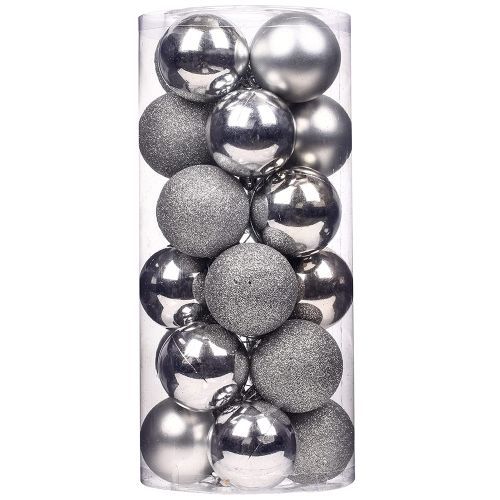 24Pcs 3cm Plastic Christmas Tree Balls Baubles Home