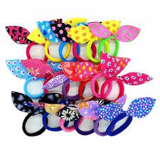 Children Elastic Hair Band Cute Polka Bow Rabbit Ears Headband Girl Ring Scrunchy Kids Ponytail Holder Hair Accessories