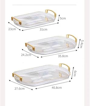 3 In 1 Luxury Acrylic Serving Tray