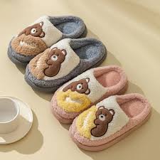 Unisex Kids Smile Face Slippers Slip-on Cozy Indoor Anti-skid House Shoes Fashion Choice Fashion Generic Indoors Comfortable Fluffy Slippers