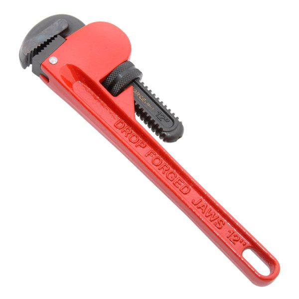 Heavy Duty Adjustable Pipe Wrench Spanner Pipe Wrench with Induction Hardened Teeth and Dip Painted Handle 300mm Ideal for Construction Heavy-Duty Applications for Industrial & Professional Use