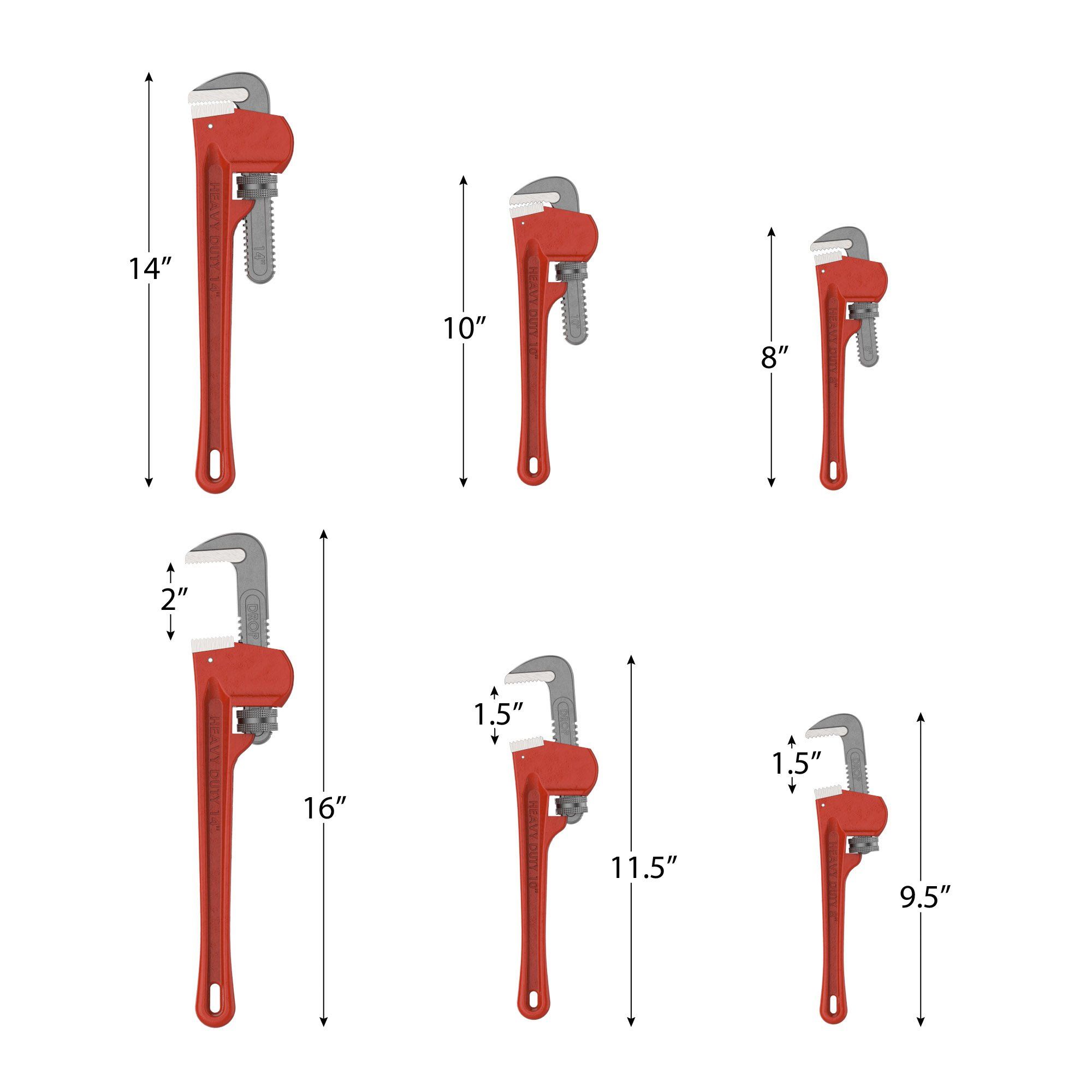 Heavy Duty Adjustable Pipe Wrench Spanner Pipe Wrench with Induction Hardened Teeth and Dip Painted Handle 300mm Ideal for Construction Heavy-Duty Applications for Industrial & Professional Use