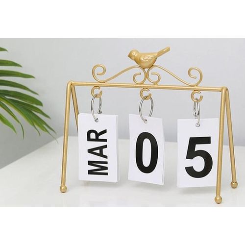 Desktop Date Calendar Home Office Desk Hanging Date Decor Metal Calendar for Daily Office Home Decor Monthly Weekly Year Planner Kitchen Desk Decor
