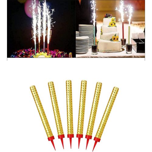 Birthday Sparkling Candles - 6pcs Sparkle Cake Candle Candle 6 pieces Birthday Party Sparkling candles