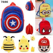 Fluffy Teddy Kids Back Packs  Kids School Bag Soft Plush Backpacks Cartoon Boys Girls Baby (2-5 Years) Combo