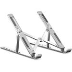Laptop Stand, Laptop Holder Riser Computer Stand, Adjustable Aluminum Fold-able Portable Notebook Stand Aluminum Alloy Laptop Stand With Adjustable Height And Fold-able Computer Stand