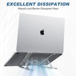 Laptop Stand, Laptop Holder Riser Computer Stand, Adjustable Aluminum Fold-able Portable Notebook Stand Aluminum Alloy Laptop Stand With Adjustable Height And Fold-able Computer Stand