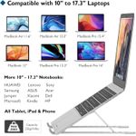 Laptop Stand, Laptop Holder Riser Computer Stand, Adjustable Aluminum Fold-able Portable Notebook Stand Aluminum Alloy Laptop Stand With Adjustable Height And Fold-able Computer Stand