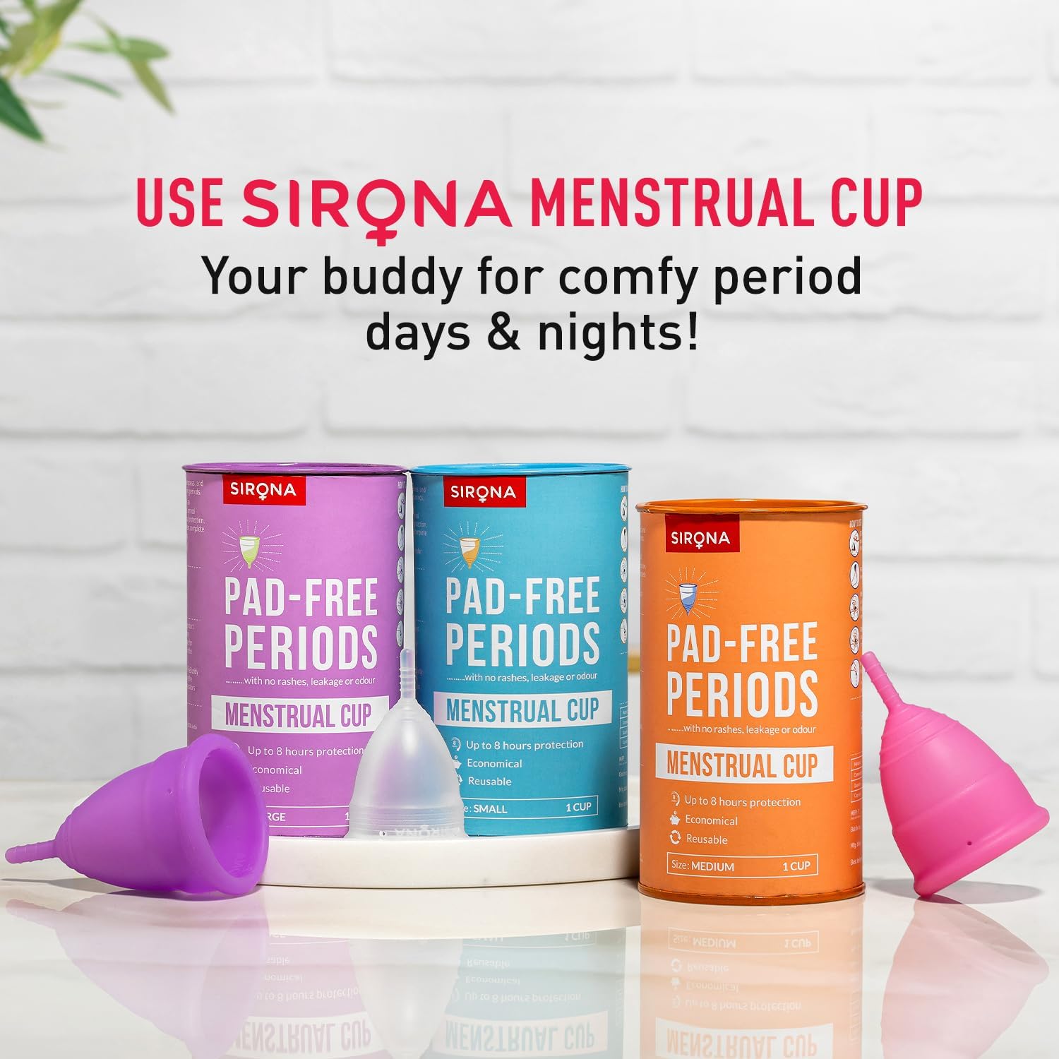 Menstrual Cups That Take Care Of Women's Health Menstrual Cup for Women| Wear for 12 Hours| Reusable Period Cup - Soft, Flexible, Leak-Proof Design, Medical-Grade Non-Toxic Silicone