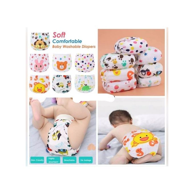 Kids Washable Diapers Washable Reusable Adjustable Baby Diaper With 3 Inserts