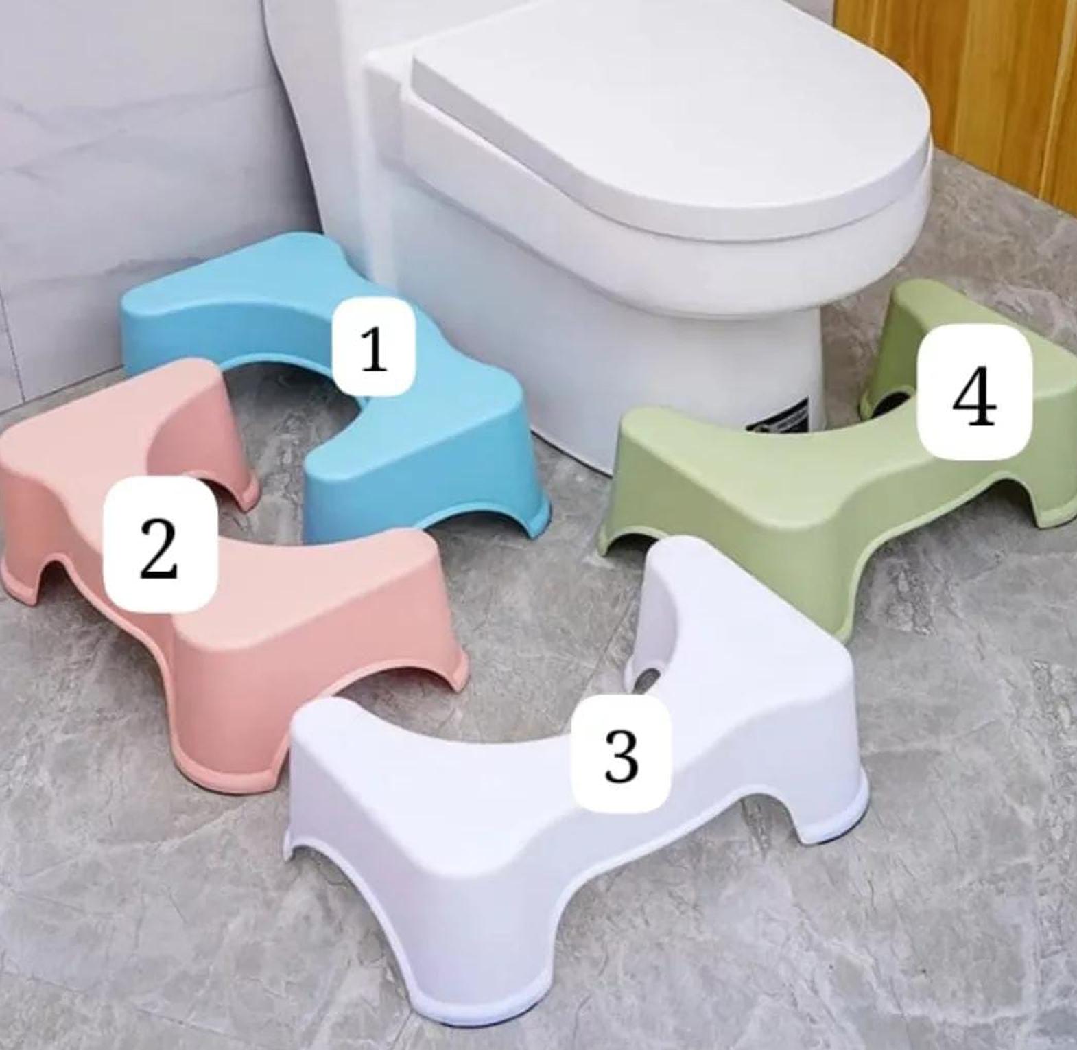 Bathroom Toilet Stool Squatting Toilet Stool Constipation Stool Squatty Potty The Original Bathroom Toilet Stool, Curve Lightweight with Sleek and Modern Design, Black, 7"
