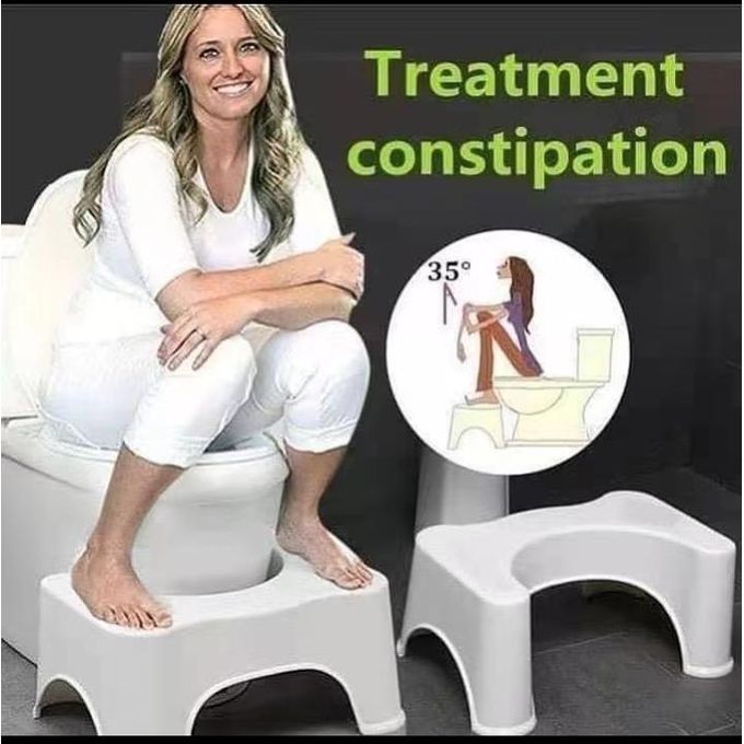 Bathroom Toilet Stool Squatting Toilet Stool Constipation Stool Squatty Potty The Original Bathroom Toilet Stool, Curve Lightweight with Sleek and Modern Design, Black, 7"