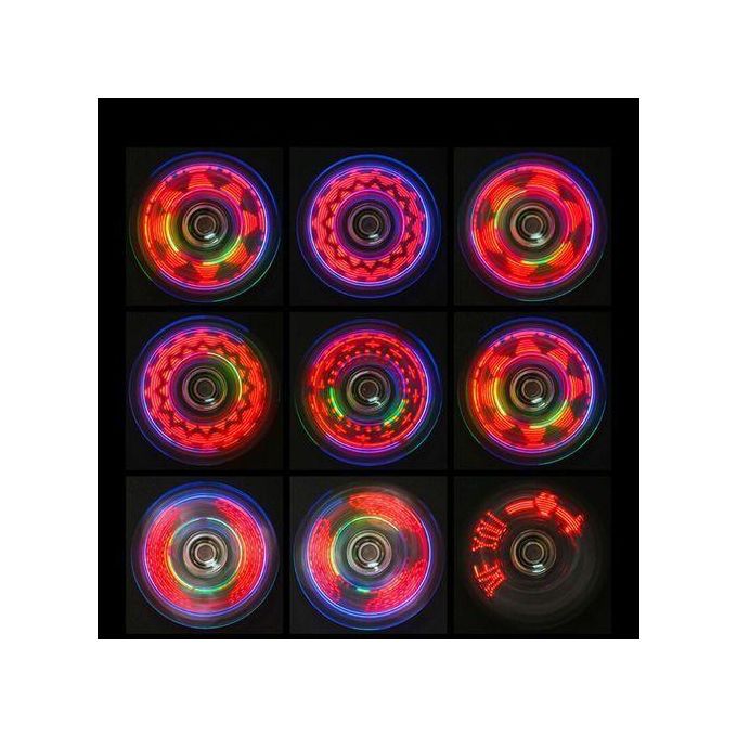 Transparent LED Light Fidget Spinner Hand Top Spinner EDC Spiner Finger Stress Relief Toys Kids Adult Toy (1PCS）Fingertip LED Spinning Top Stress Relief Toy For Children