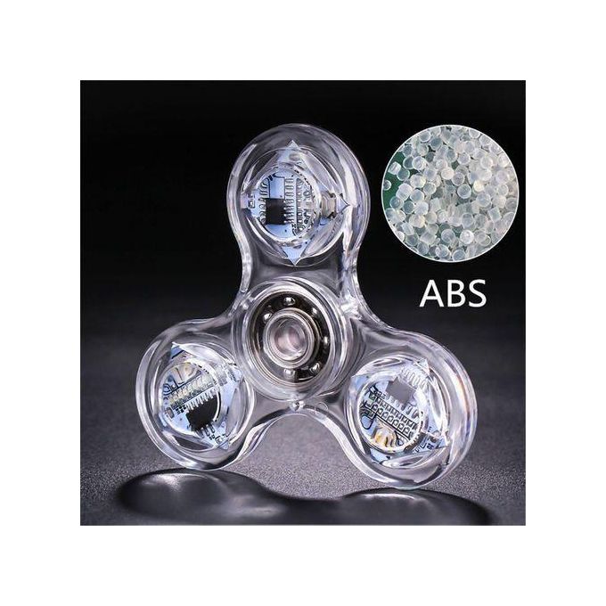 Transparent LED Light Fidget Spinner Hand Top Spinner EDC Spiner Finger Stress Relief Toys Kids Adult Toy (1PCS）Fingertip LED Spinning Top Stress Relief Toy For Children