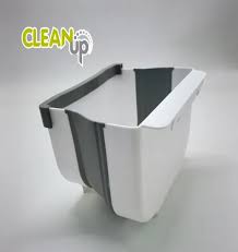 New kitchen trash can hanging household foldable wall hanging cabinet door kitchen debris dry and wet classified storage basket Foldable Collapsible