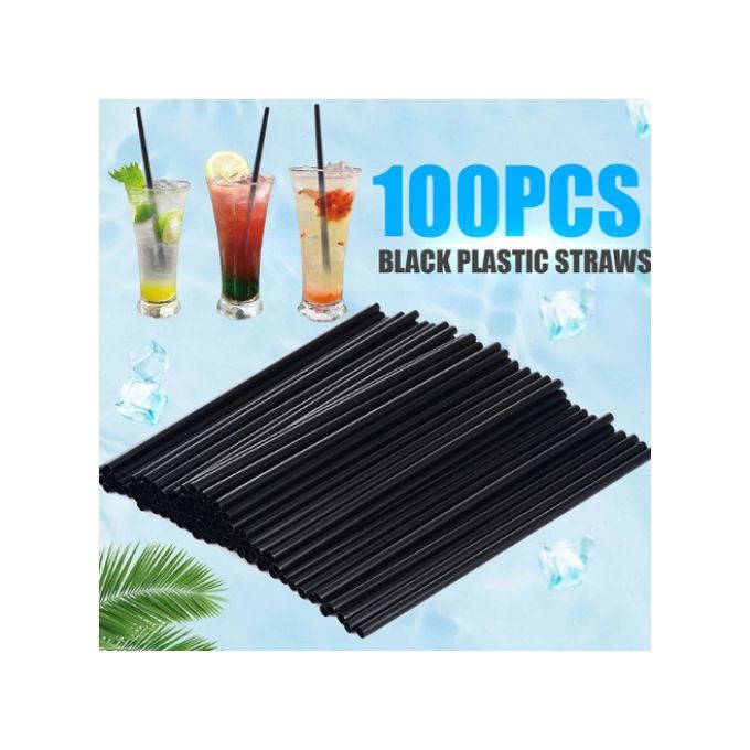 Black Plastic Drinking Straws Wedding Party Supplies Plastic Sip Straws 100 Black Plastic Mini Cocktail Straws For Celebration Drinks Party Supplies