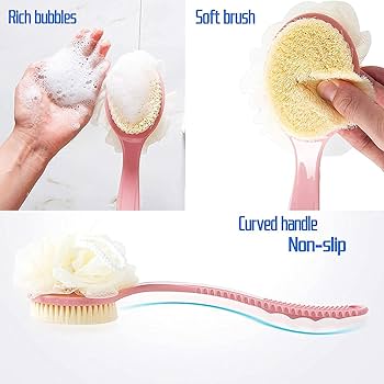 Back Scrubber Toddler Faucet Extension Bath Scrubber Shower Bath Body Brush Back Brush Radiant Skin After Shower Patriotic Headband Women Scrubbers Long Handle