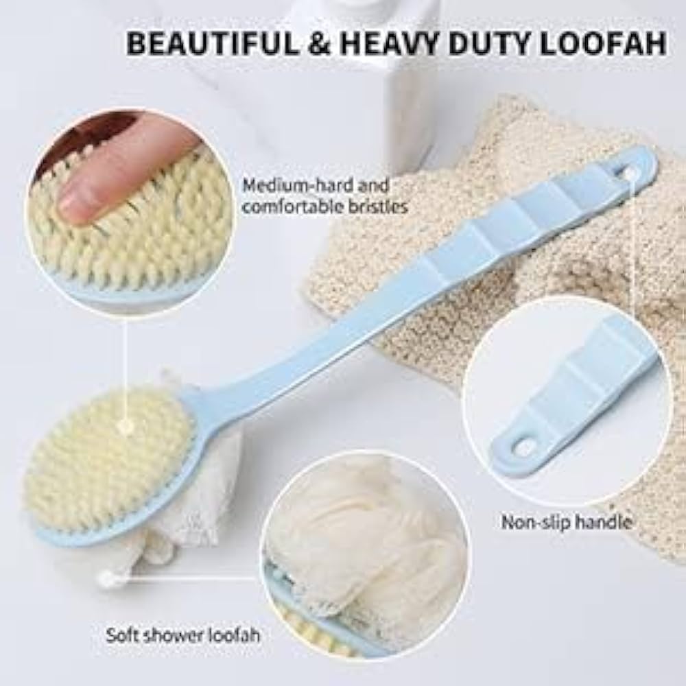 Back Scrubber Toddler Faucet Extension Bath Scrubber Shower Bath Body Brush Back Brush Radiant Skin After Shower Patriotic Headband Women Scrubbers Long Handle