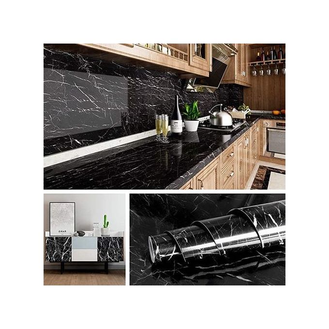 Self Adhesive Marble Vinyl Wallpaper Roll Self-Adhesive Contact Paper Marble Contact Paper Counter Top Covers Peel and Stick Waterproof Removable Wall Paper
