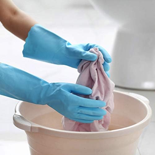 Generic Reusable Silicone Dish washing Gloves, Pair Of Rubber Scrubbing Gloves For Dishes, Wash Cleaning Gloves With Sponge Scrubbers For Washing Kitchen, Bathroom & More