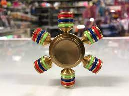 Fidget Spinner Metal Bronze Round Colors Style Stress Reliever Cool Fidget Hand Spinner – Stress and Anxiety Relief – Assorted Colour (Metallic)