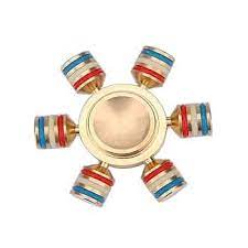 Fidget Spinner Metal Bronze Round Colors Style Stress Reliever Cool Fidget Hand Spinner – Stress and Anxiety Relief – Assorted Colour (Metallic)