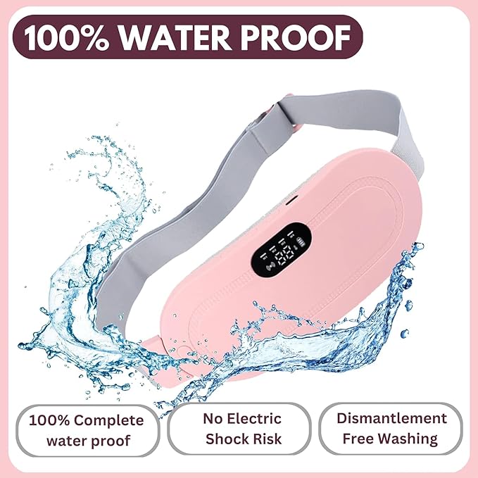 Rechargeable Period Cramps Relief Belt | Portable Cordless Heating Pad for Period Cramps | Portable Menstrual Heating Pad | Period Pain Relief Heating Belt Period Pain Electric Warming Belt Massages
