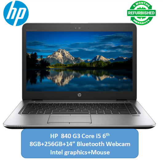 [Core i5+8gb+500gb+14''] Refurbished Hp Elitebook 840 G3 Laptop Intel Core i5 6th Gen 8GB 500GB HDD 14" 2.4 Ghz processor Backlit Keyboard Notebook Laptop Computer Windows 11 Office