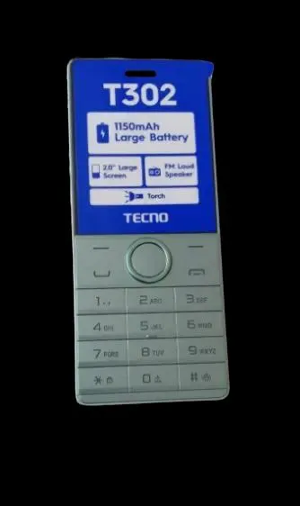 Tecno T302 mobile phone Dual Sim Up to 32GB memory card slot LED Torch Back Camera FM Radio Loudspeaker KADUDE KABAMBE