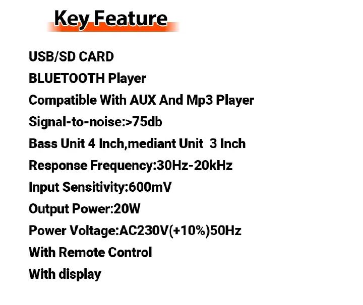 TAGWOOD LS-421F 2.1CH 6000W PMPO WOOFER Home Audio SPEAKER BLUETOOTH/FM/SB/USB Subwoofer Speaker System