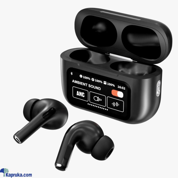 ANC/ENC TWS A9 Pro Airpods Touch Screen Type C Wireless Earbuds/Headphones Noise Cancelling in Ear Bluetooth Earphones, with Charging Case Multi Functions LED Full Color Display for iPhone / Android