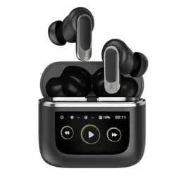 ANC/ENC TWS A9 Pro Airpods Touch Screen Type C Wireless Earbuds/Headphones Noise Cancelling in Ear Bluetooth Earphones, with Charging Case Multi Functions LED Full Color Display for iPhone / Android