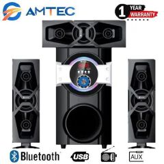 Amtec AM-310 3.1 CH Sub Woofer Home Theater System BT/USB/SD/FM 12000W PMPO Subwoofer Speaker System