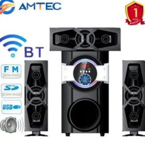 Amtec AM-310 3.1 CH Sub Woofer Home Theater System BT/USB/SD/FM 12000W PMPO Subwoofer Speaker System