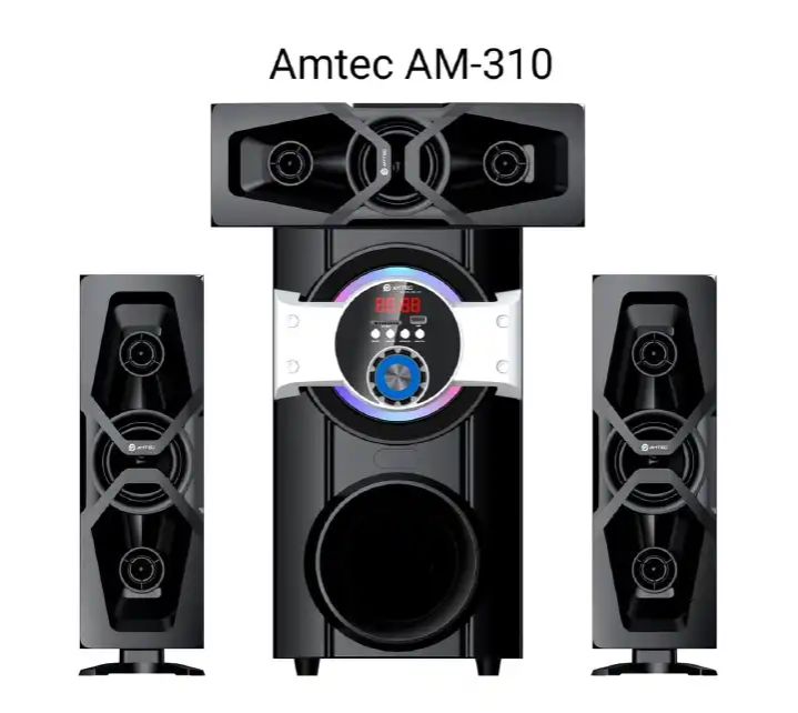 Amtec AM-310 3.1 CH Sub Woofer Home Theater System BT/USB/SD/FM 12000W PMPO Subwoofer Speaker System