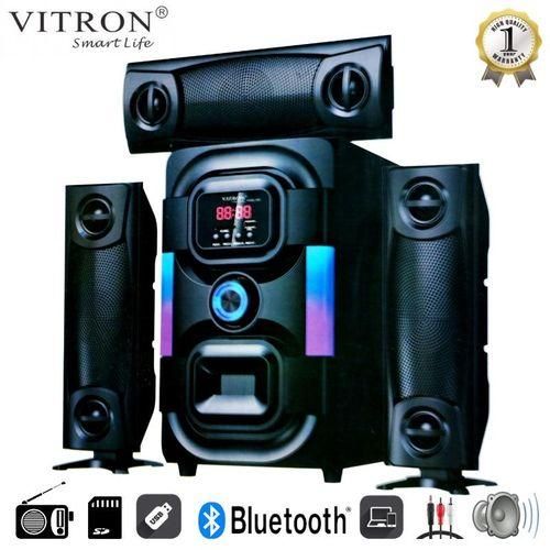 Vitron V645 3.1 CH Subwoofer Speaker System AC/DC Bluetooth USB Support SD Card support woofer 10000W PMPO Aux/Digital Fm support