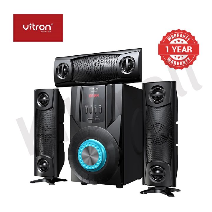 Brand New Vitron V641 Subwoofer 3.1CH X-Bass Home Theatre System with Remote Control BT Speaker System AC/DC Subwoofer Home Audilo System USB SD MP3 FM Radio 10000W