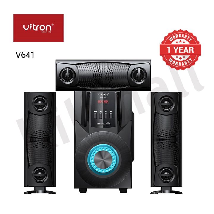 Brand New Vitron V641 Subwoofer 3.1CH X-Bass Home Theatre System with Remote Control BT Speaker System AC/DC Subwoofer Home Audilo System USB SD MP3 FM Radio 10000W