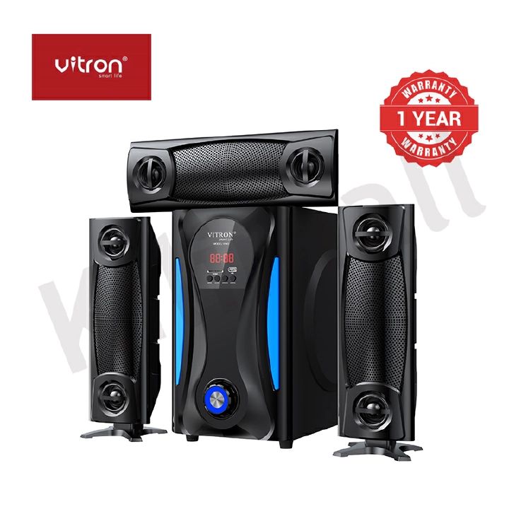 Brand New Vitron 3.1CH X-Bass Home Theatre System with Remote Control V643 Bluetooth Woofer Speaker System Subwoofer Home Audilo System USB SD MP3 FM Radio 10000W