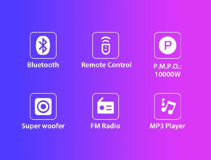 Brand New Vitron 3.1CH X-Bass Home Theatre System with Remote Control V643 Bluetooth Woofer Speaker System Subwoofer Home Audilo System USB SD MP3 FM Radio 10000W