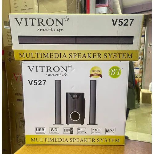 Vitron 2.1CH Multimedia Bluetooth Woofer Speaker System V527 Subwoofer Soundbar BT/USB/SD/FM Subwoofer Home Audilo System Soundbar with Remote Control 9000W V527