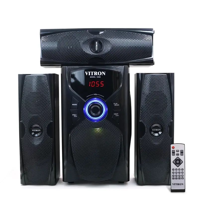 Brand New Vitron V636 3.1CH Woofer Multimeedia Bluetooth  Woofer Multimedia X-Bass Speaker System Home Theatre System AC/DC Subwoofer Bluetooth Woofer USB/SD/FM Home Audio System with Remote Control