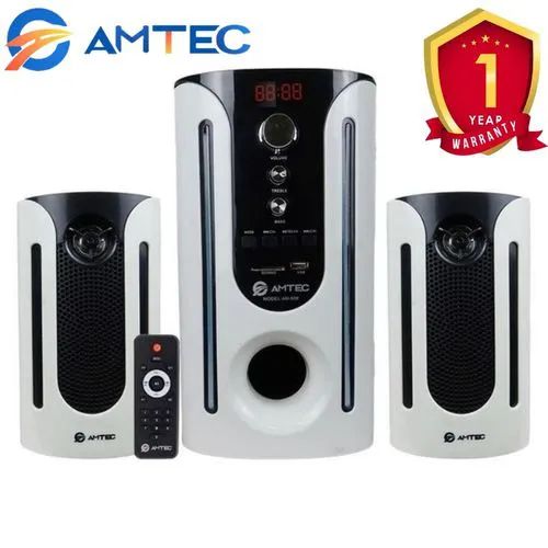 AMTEC 608 Woofer Speaker system 2.1CH FM Radio Bluetooth USB Port Remote Control SD Card port Home theatre system 8000W PMPO subwoofer system