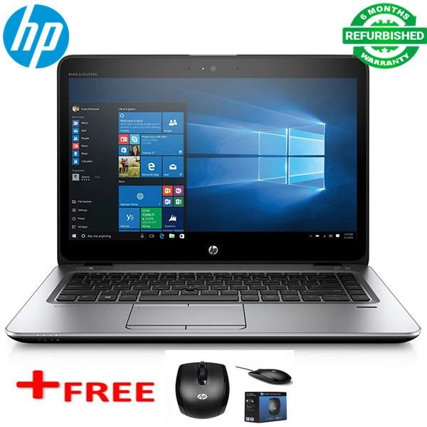 (i5+8GB+256GB+14"+Mouse)Refurbished Hp Elitebook 840 G3 Laptop - Intel Core i5 6th - 8GB RAM 256GB SSD ROM - 14'' Windows 11 Notebook Silver 14 inch FHD Display Backlit keyboard Student Laptop