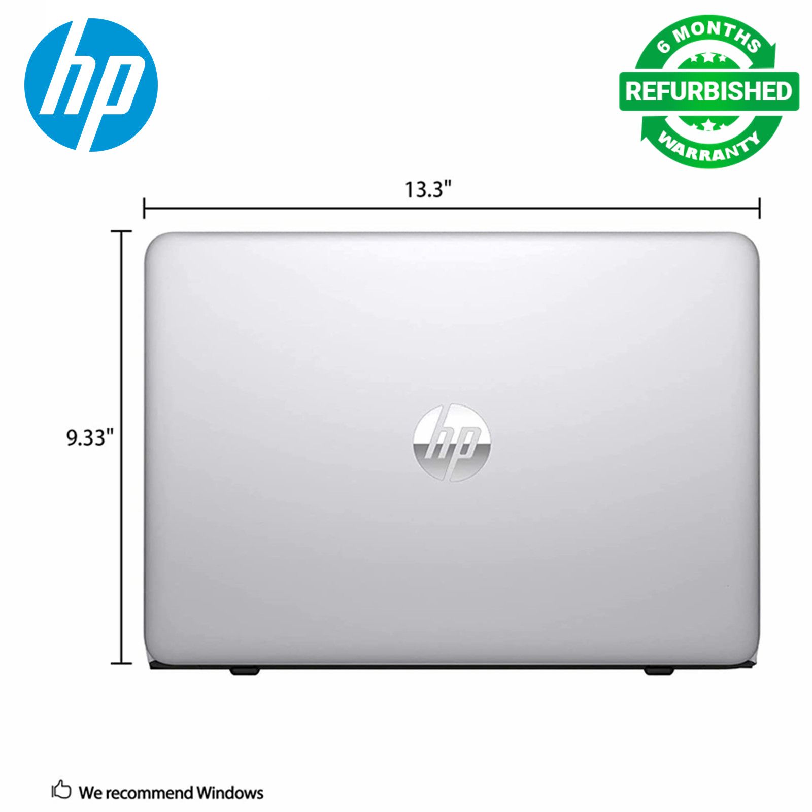 (i5+8GB+256GB+14"+Mouse)Refurbished Hp Elitebook 840 G3 Laptop - Intel Core i5 6th - 8GB RAM 256GB SSD ROM - 14'' Windows 11 Notebook Silver 14 inch FHD Display Backlit keyboard Student Laptop