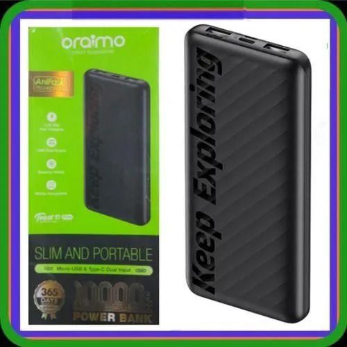 Oraimo Power Bank 30000mAh 27000mAh 20000mAh 10000mAh Toast 10 Flash OPB P118D 10000mAh 12W Power Bank  2.4A Slim &Portable Powerbank OPB P118D, fast charging Phone Smartphone Power Bank